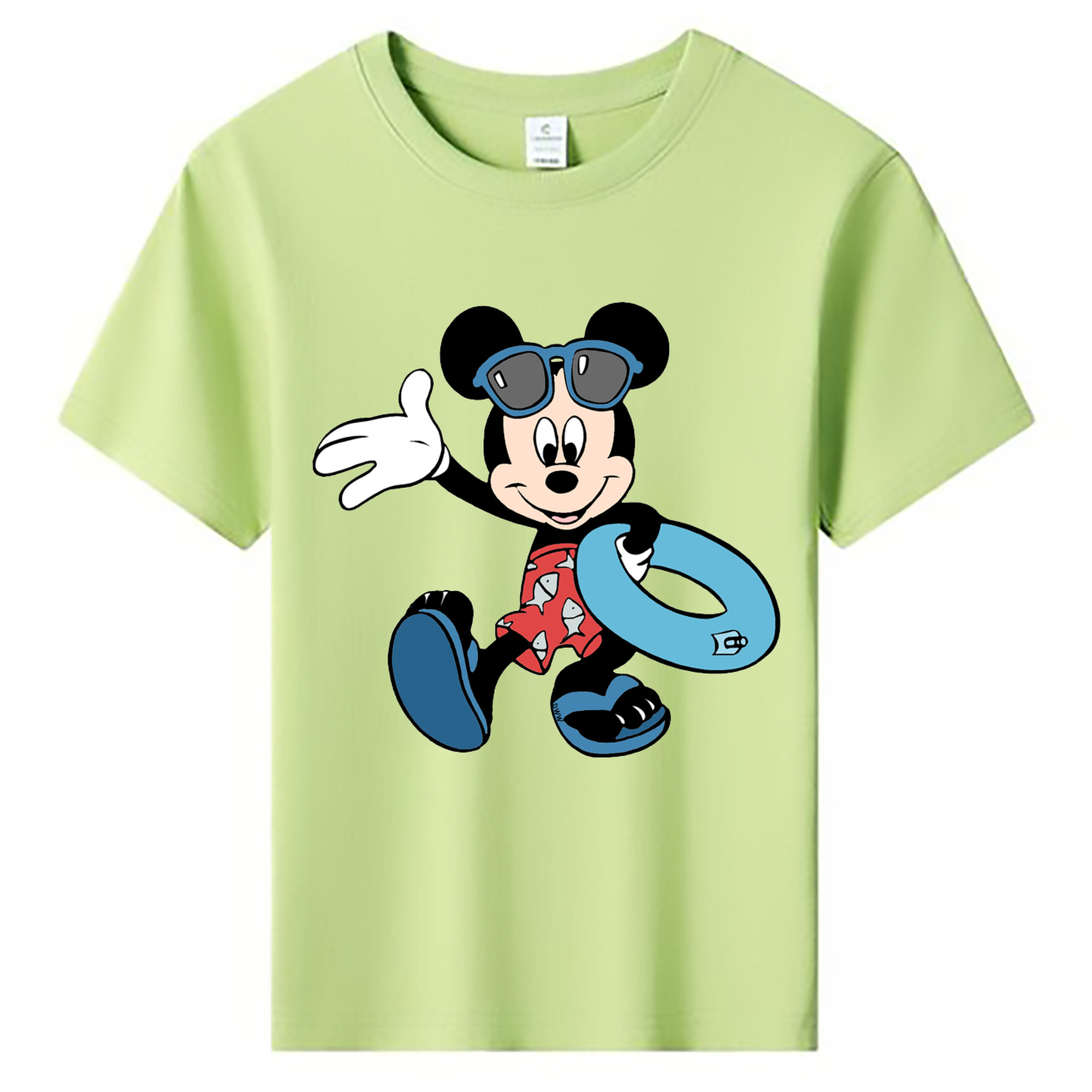 ミッキーマウス Mickey Mouse 綿100％キッズTシャツ（フロントプリント）